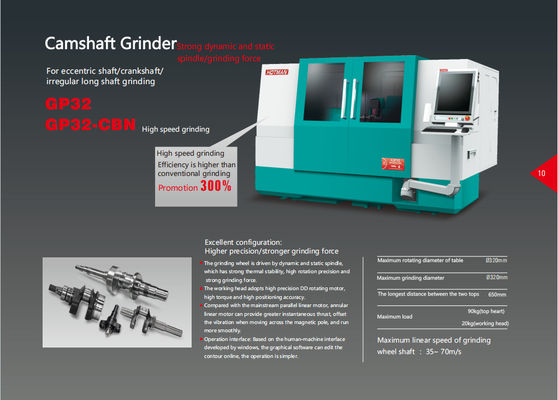 Máy nghiền CNC Cam Grinder, Máy nghiền Camshaft GP32-CBN cho động cơ diesel hợp kim cứng, xe máy, Camshaft bơm