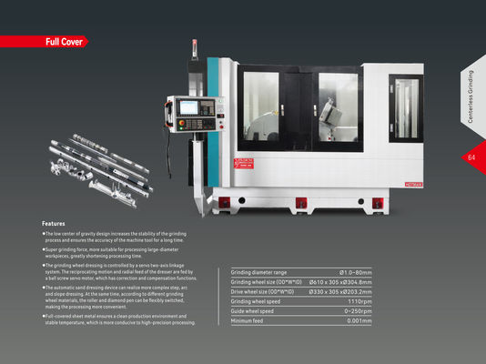 Chiếc máy nghiền không trung tâm CNC độ chính xác cao Super Strong Grinding Force Form Grinding For Hard Alloy FX-24CNC
